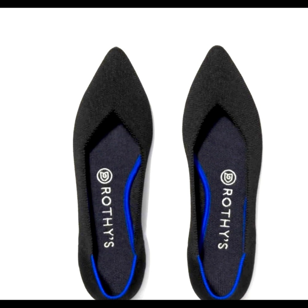 ROTHY'S THE POINT BLACK SOLID SHOE